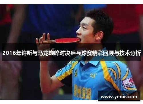 2016年许昕与马龙巅峰对决乒乓球赛精彩回顾与技术分析